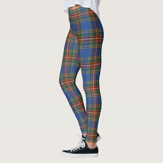 Legging Scotstee Clan MacBeth Antigo Tartan Mulheres Leggi (Esquerda)
