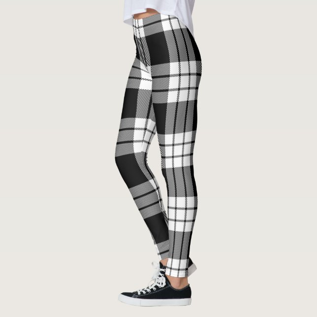 Legging Scotstee Clan MacFarlane Black & White Tartan Wome (Esquerda)
