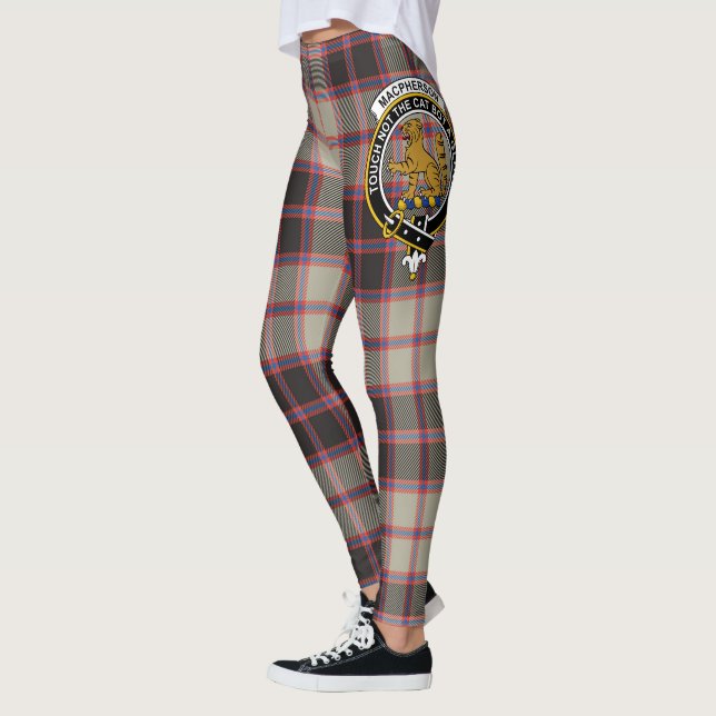 Legging Scotstee Clan MacPherson Hunting Ancient Crest (Esquerda)