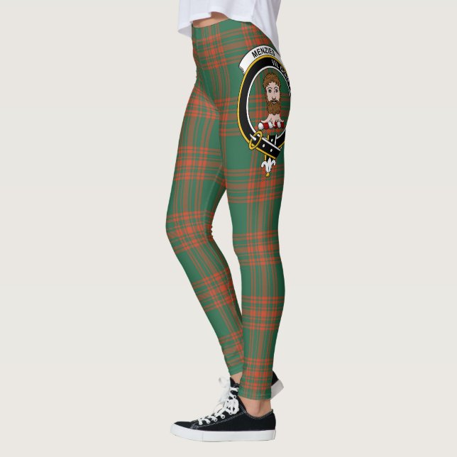 Legging Scotstee Clan Menzies Green Ancient Crest Tartan (Esquerda)