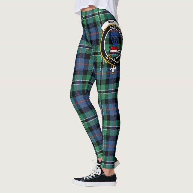 Legging Scotstee Clan Rosa Hunting Antigo Crest Tartan (Esquerda)