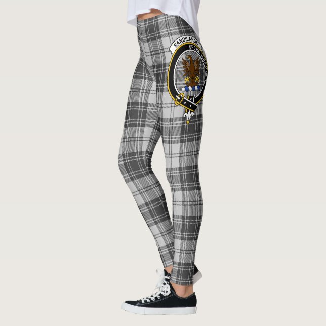 Legging Scotstee Clan Sandilands Cinza Crest Tartan Women (Esquerda)