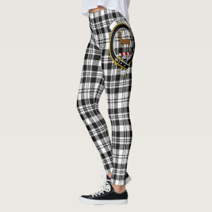 Legging Scotstee Clan Scott Black White Modern Crest