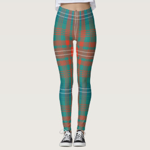 Legging Scottish Clan Wilson Tartan Green Xadrez Azul