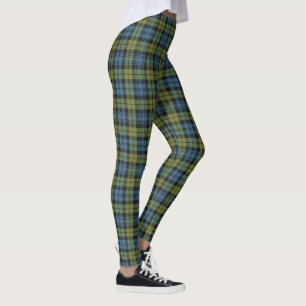 Legging Scottish xadrez azul e verde de Campbell de Tartan