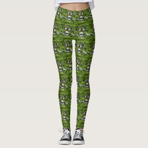 Legging Seedy Pete Skull Odd Whimsical Monster Art