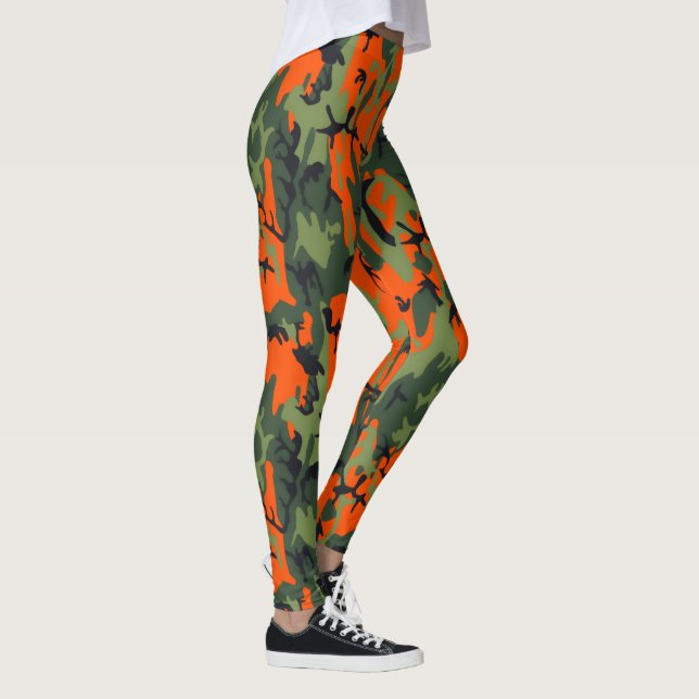 Legging Segurança Blaze Laranja e Camo Verde (Direita)