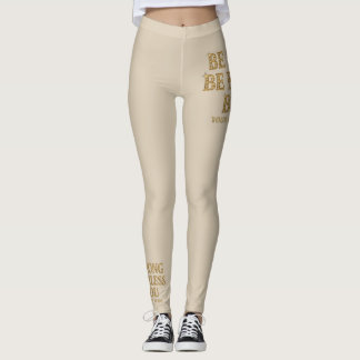 Legging Seja Forte Seja Destemido Seja Você - Ouro Motivac