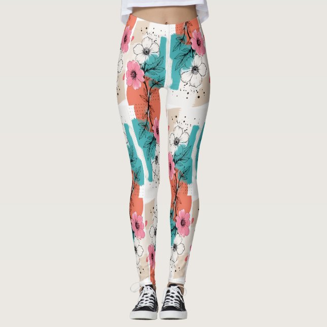 Legging Seja Seu Próprio Design, Design de Mulheres da Mod (Frente)