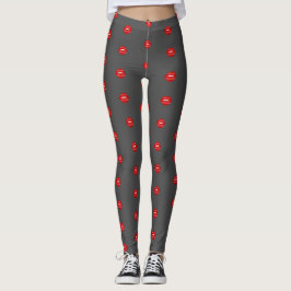 Legging selado com um beijo citações de amor
