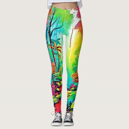Legging Selva Arco-Íris: Sonho Vivo
