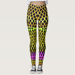 Legging "Selvagem Vibrante" Abstrato Impressão