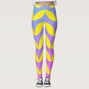 Legging Semicírculo geométrico preto e cinza no Verão