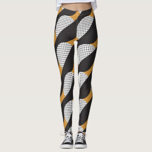 Legging Semicírculos e pontos, padrão geométrico.