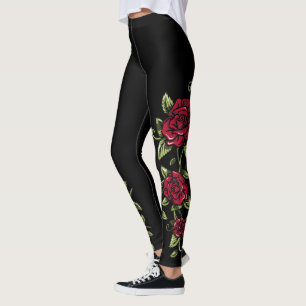 Legging Sempre nós amamos rosas vermelhas ......