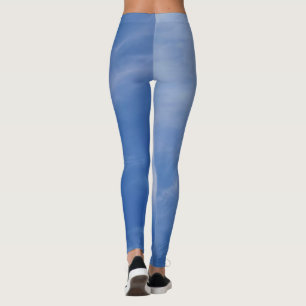 Legging Senhoras Esporte Elegante Roupas Ativas Céu Azul
