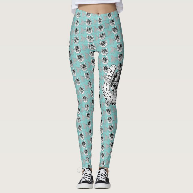 Legging Senhoras más bonito - crânios & Broncs (Frente)