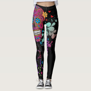 Legging Senhorita Véspera - crânio de Girlie