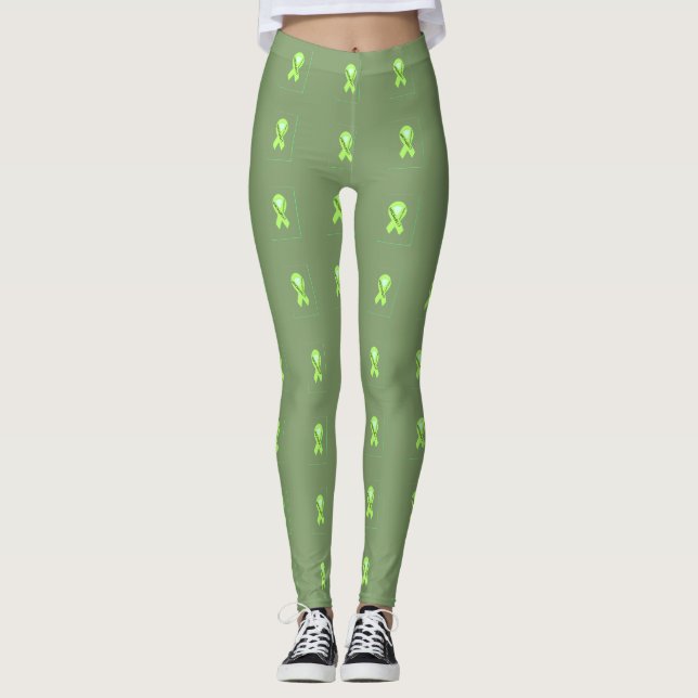 Legging Sensibilização para o linfoma - Tributação Verde d (Frente)