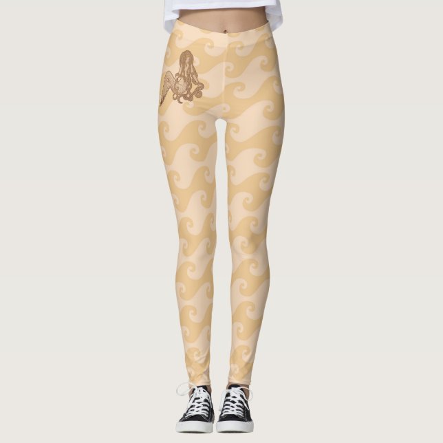 Legging Sentando Sereia Beige (Frente)
