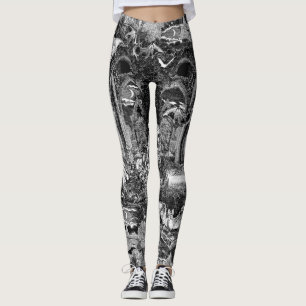 Legging Sepulturas góticos escuras da cripta dos vampiros