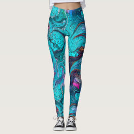 Legging Sereia Abstrato mosaica colorida ou escalas de dra