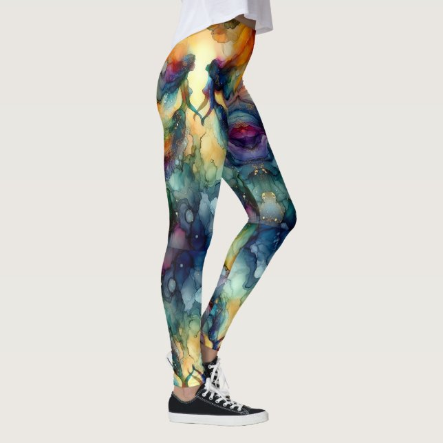 Legging Sereia de abstrato (Direita)