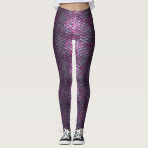 Legging Sereia Dimensiona Leguminosas Roxas Magenta