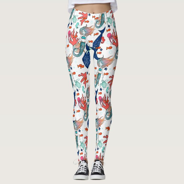 Legging Sereia e Baleia-tubarão (Frente)