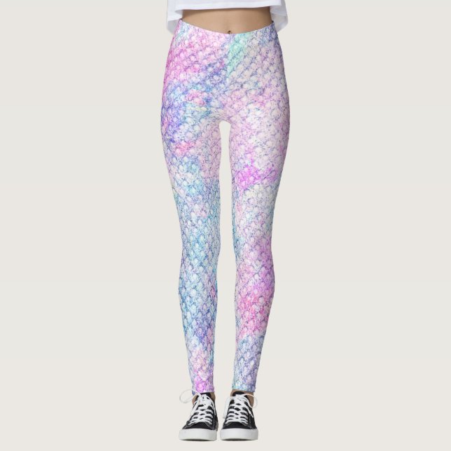 Legging Sereia: O cometa, polar, persa aumentou, gelo (Frente)