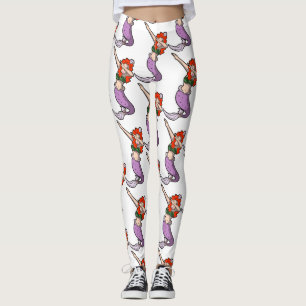 Legging sereia ruiva