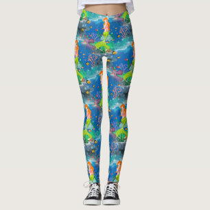 Legging sereia ruiva