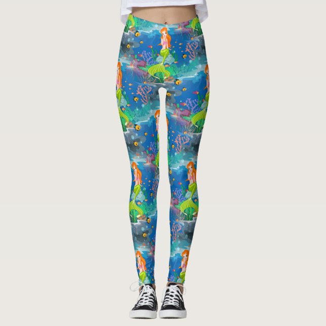 Legging sereia ruiva (Frente)