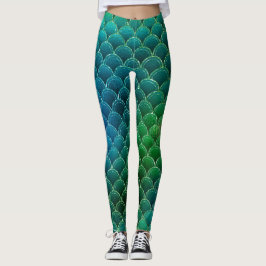 Legging Sereia Verde Azul