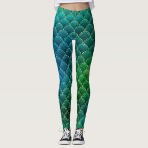 Legging Sereia Verde Azul