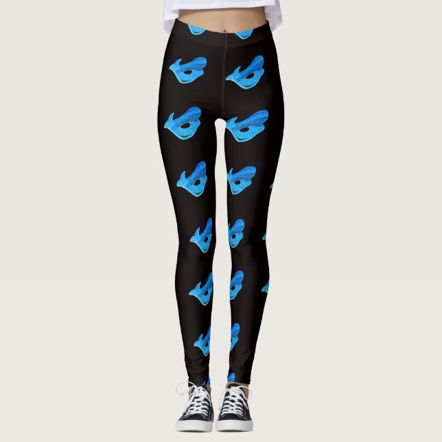 Legging sereias azuis negras (Frente)