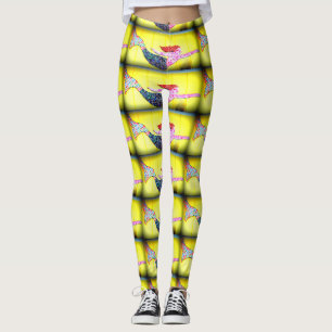 Legging sereias de mosaicos cor-de-rosa