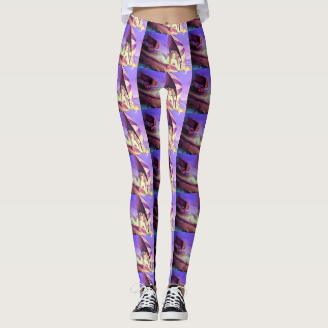 Legging sereias enluaradas da praia (Frente)