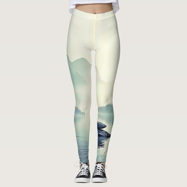 Legging Serenidade do Lago Tranquil Mountain (Frente)