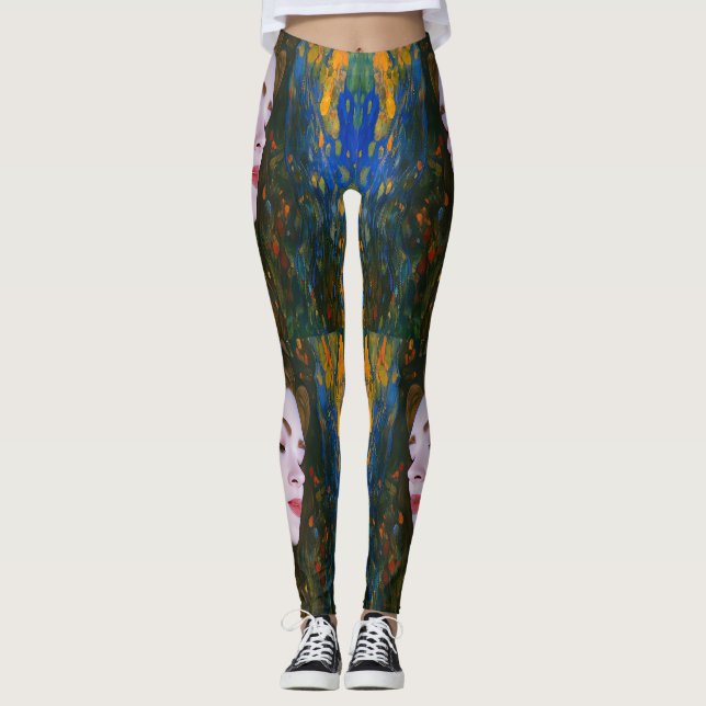 Legging "Serenidade Petal" - Mulheres Na Água (Frente)