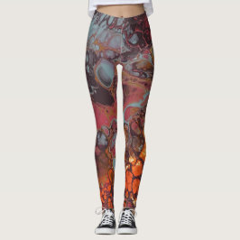 Legging Série Crayon derretida - pintura acrílica como