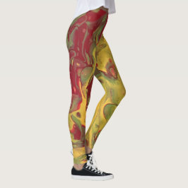 Legging Série Crayon derretida - pintura acrílica como