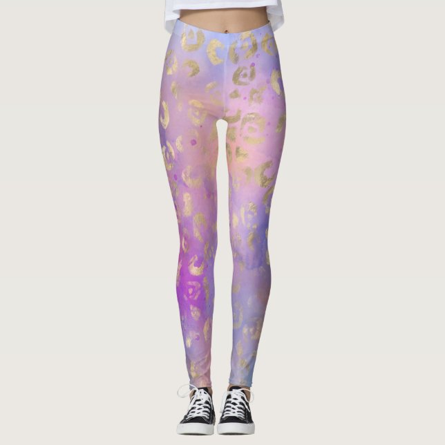 Legging Série de Pintura Leopardo Design 8  (Frente)
