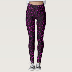 Legging Série Leopardo Roxo e Dourada Design 5