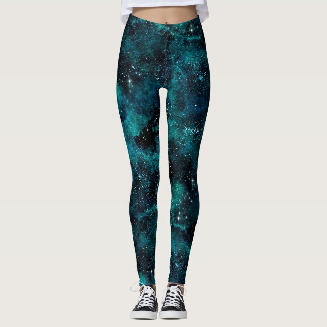Legging Série Teal Galaxy Design 4  (Frente)