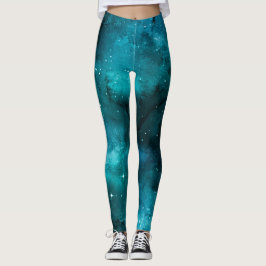 Legging Série Teal Galaxy Design 7