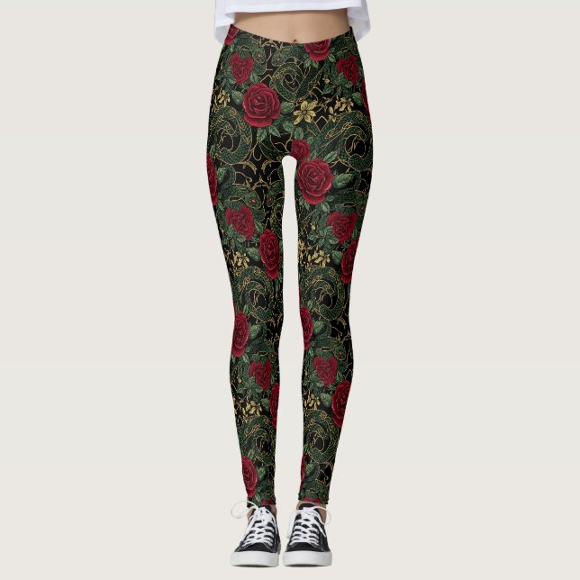 Legging Serpent Rose Print (Frente)