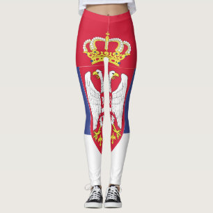 Legging Sérvia Flag Emblem
