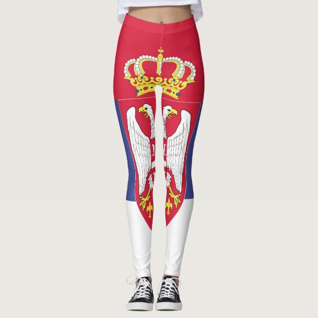 Legging Sérvia Flag Emblem (Frente)