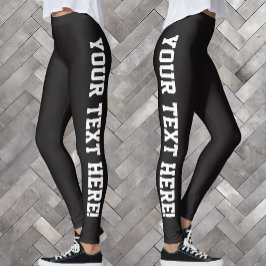 Legging Seu Design de texto Personalizado Suas Próprias Le